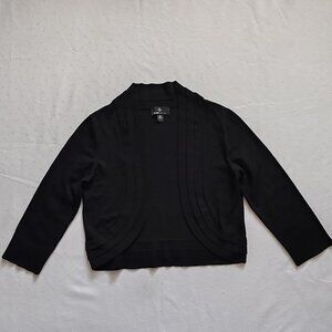 Ronni Nicole Black Cropped Bolero Shrug Cardigan - Women Size M